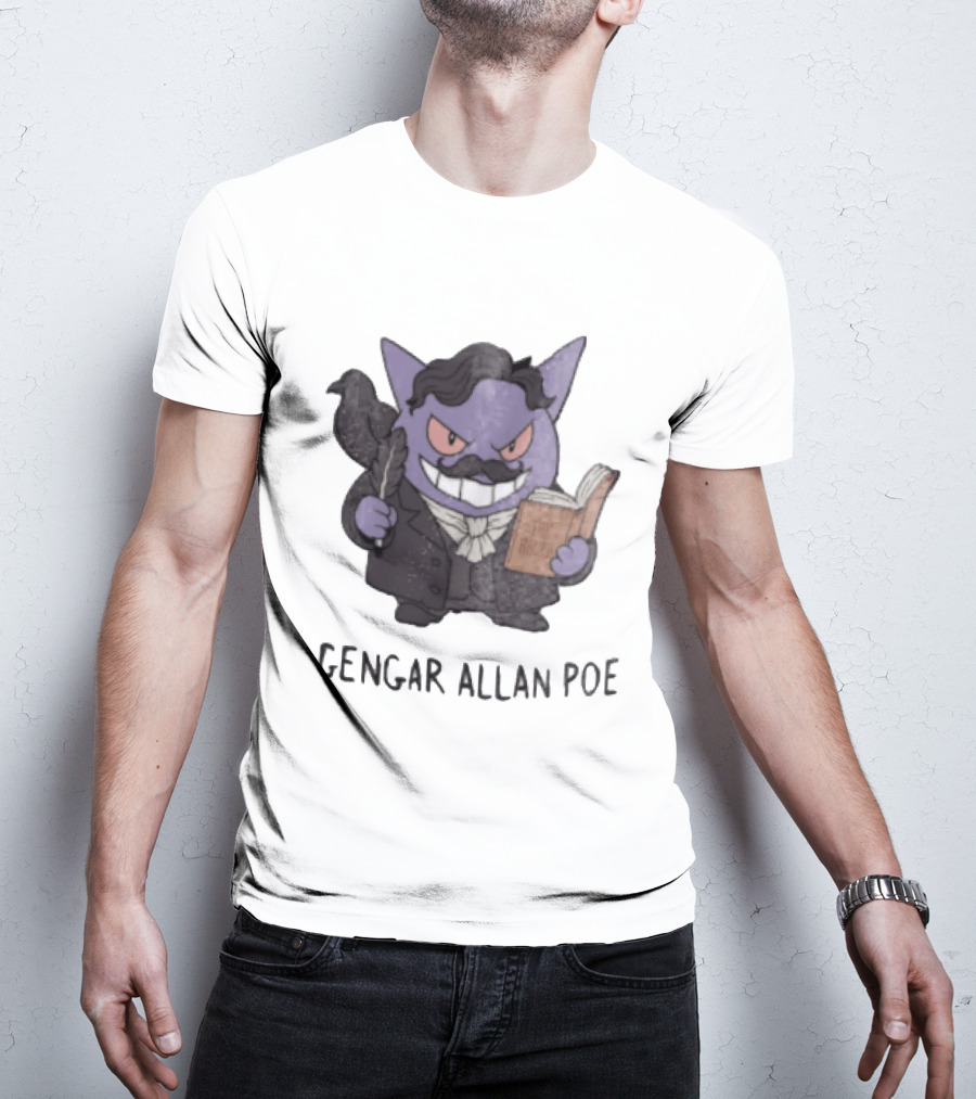 Gengar Allan Poe The Raven Literary Mashup T-Shirt