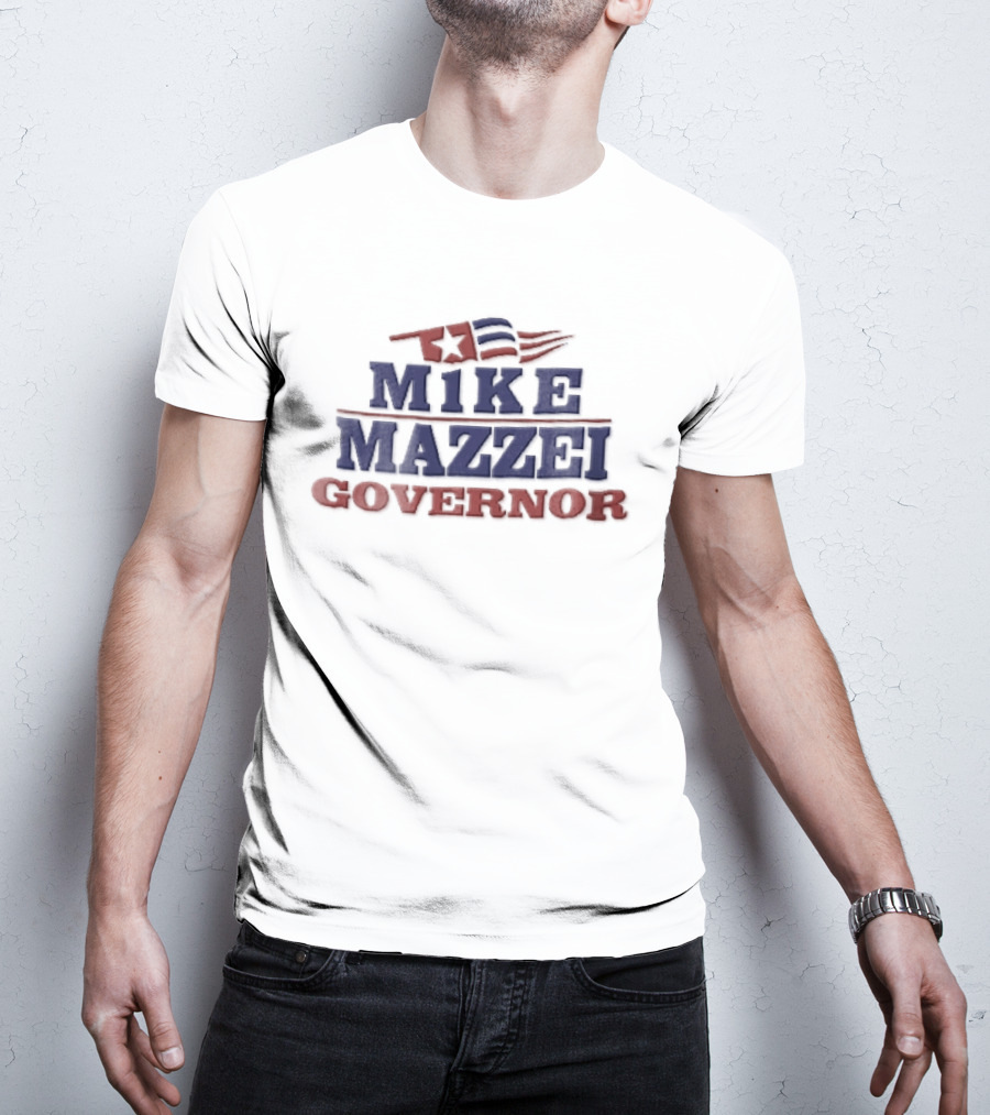Mike Mazzei Governor Waving Flag Star T-Shirt