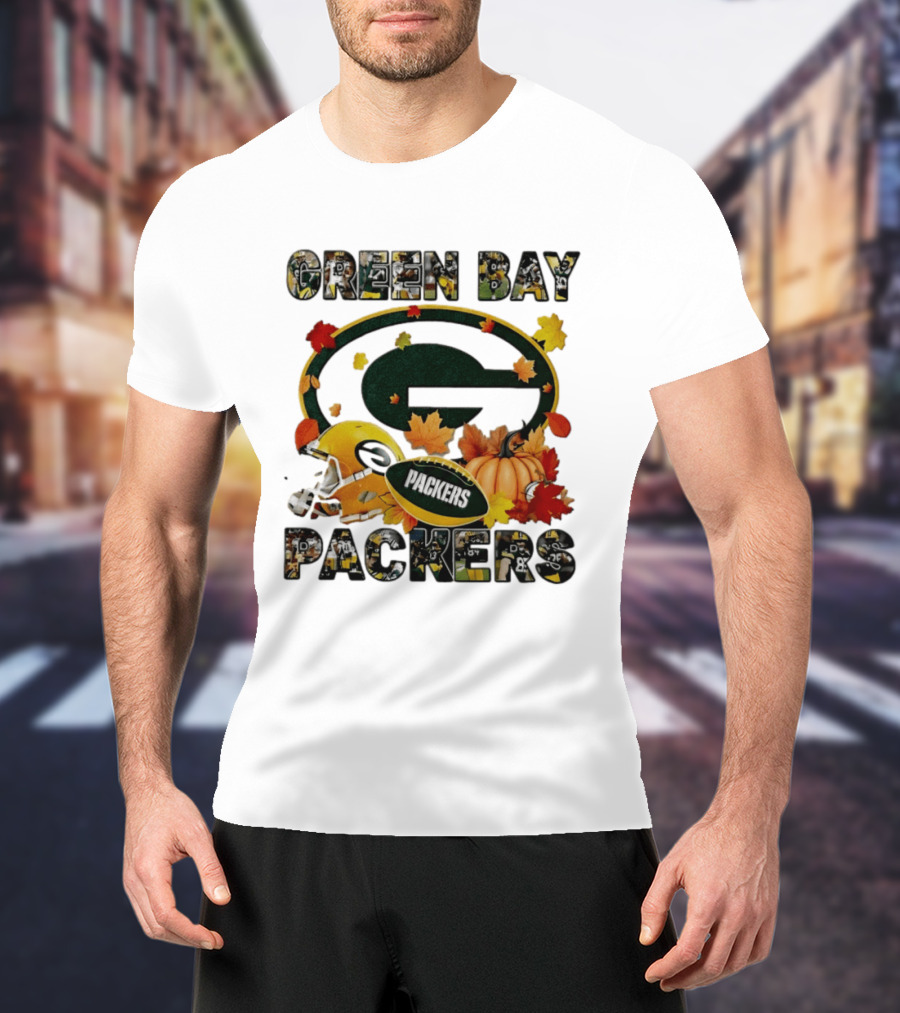 Green Bay Packers Football Fall Pumpkin Autumn 2026 Halloween T-Shirt