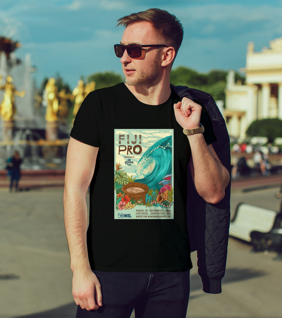 Fiji Pro Cloudbreak 2026 Presented By Corona Cero August 25 September 4 World Surf League Championship Tour T-Shirt