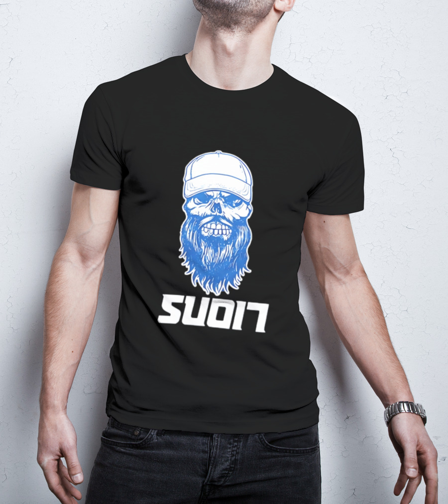 Luke Combs Skull Cap Beard Detroit Lions SUD17 T-Shirt