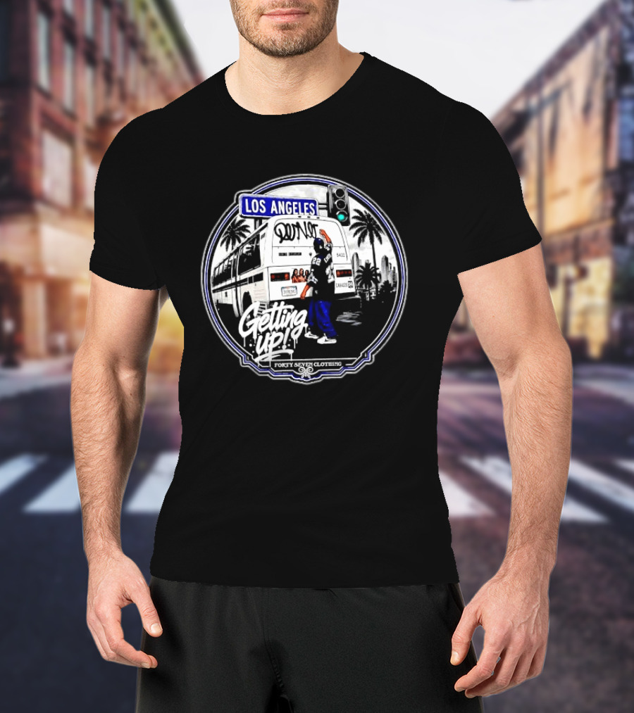 Los Angeles Getting Up Graffiti Dallas Cowboys Forty Seven Clothing T-Shirt