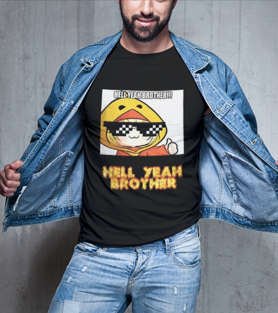 Hell Yeah Brother Cool Duck Meme Sunglasses Fun T-Shirt