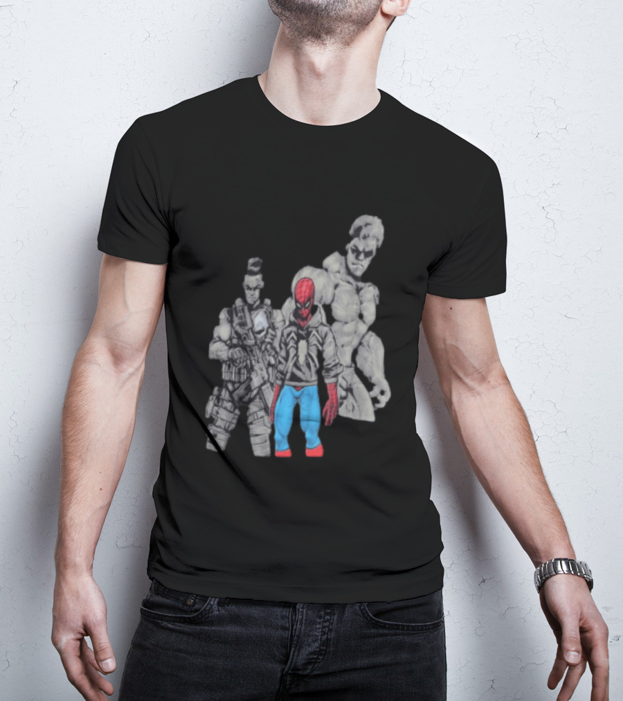 Spider Man The Punisher Hulk Brand New Day Heroes T-Shirt