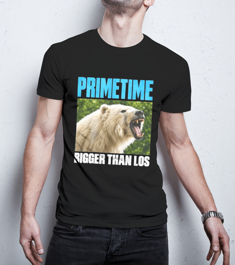 PRIMETIME Bigger Than Los Polar Bear Roaring T-Shirt