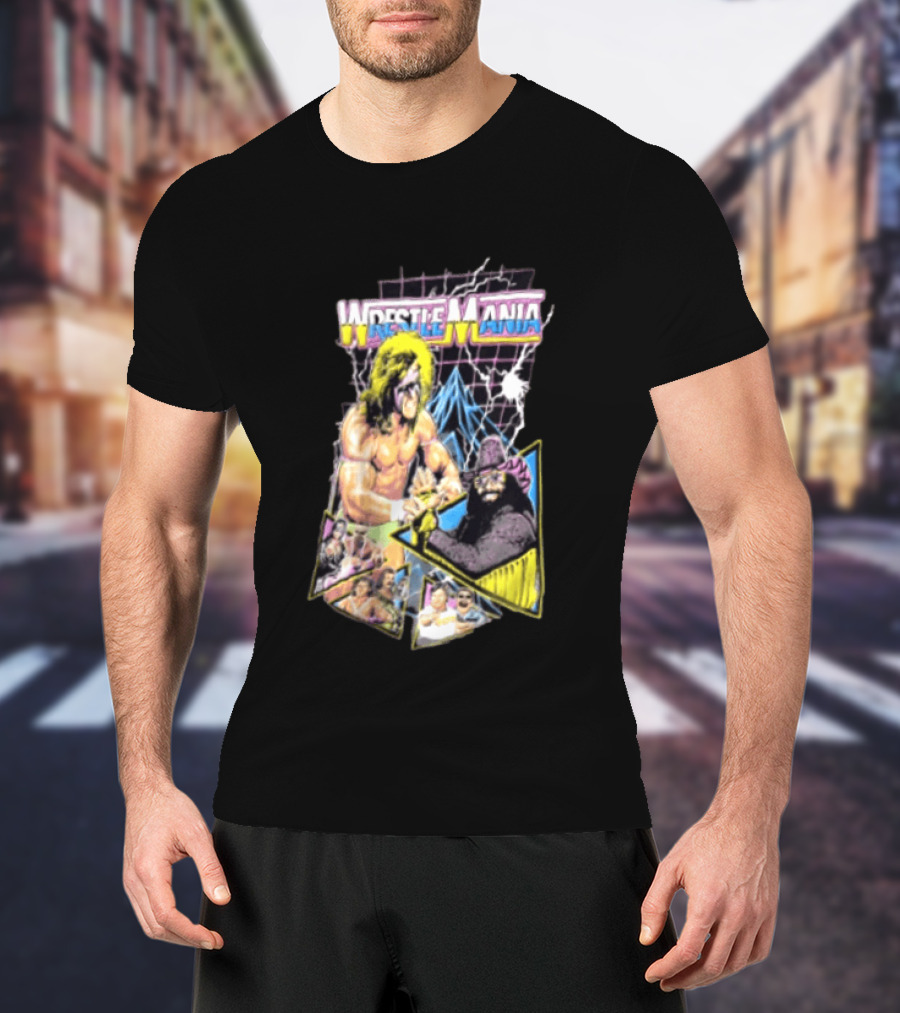 WWE Wrestlemania VI Ultimate Warrior Vs Macho Man Randy Savage Retro 1990s T-Shirt