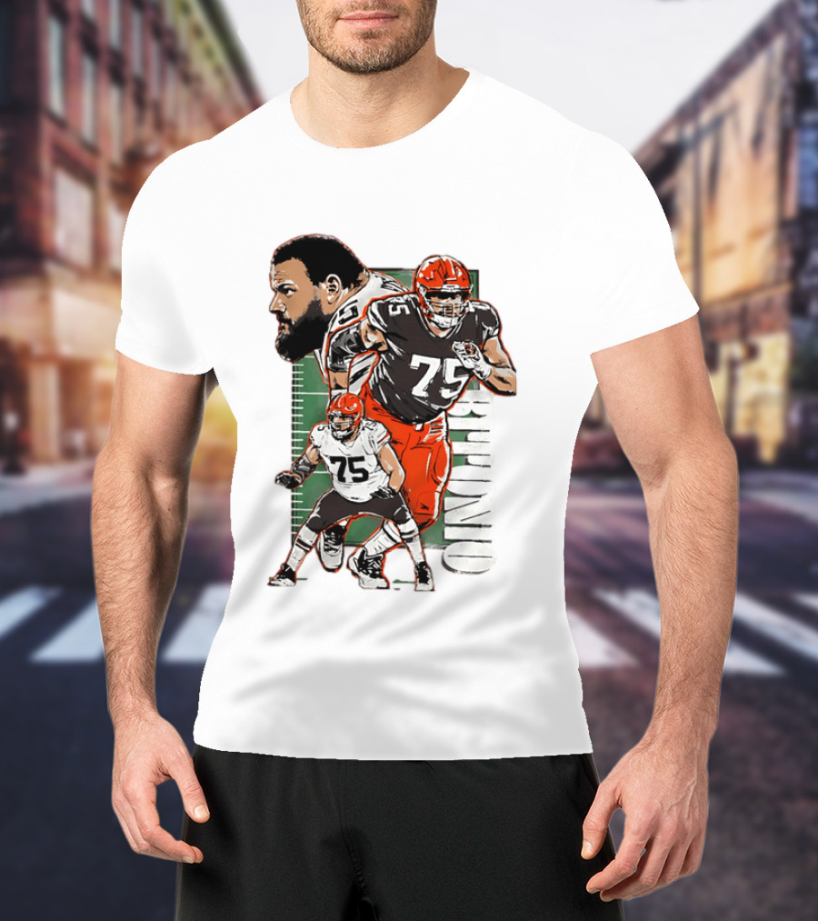 2025 Joel Bitonio Meet And Greet Browns Player Number 75 T-Shirt