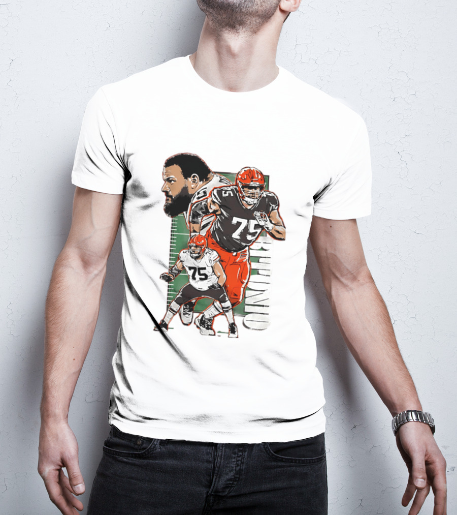 2025 Joel Bitonio Meet And Greet Browns Player Number 75 T-Shirt