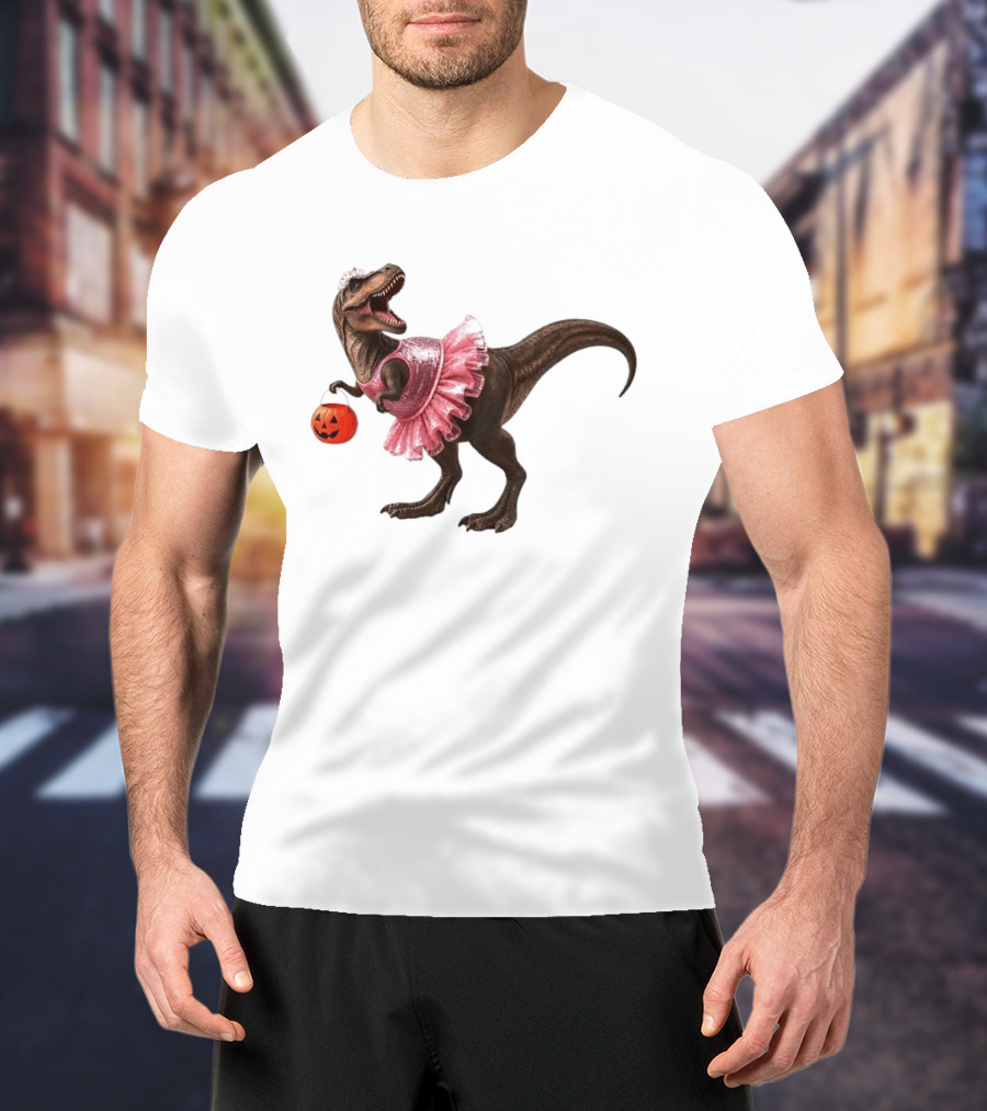Trick Or Treat Rex Princess Tutu Halloween T-Shirt