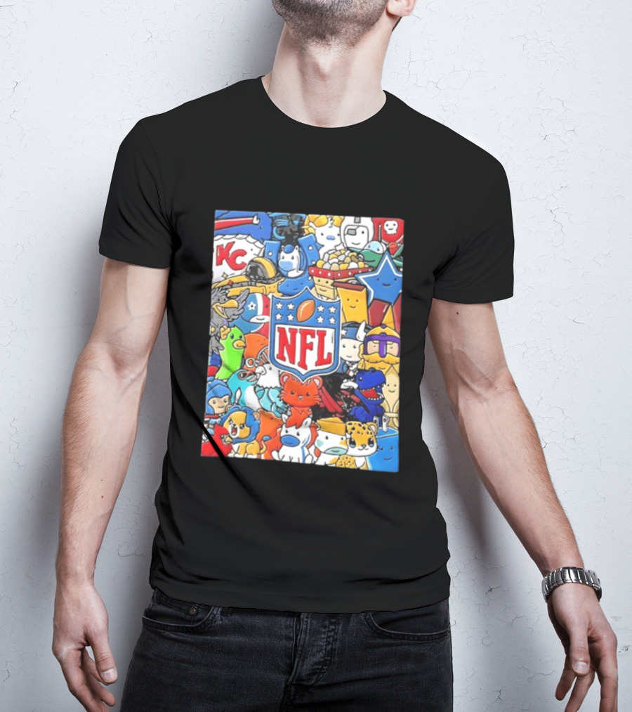 NFL KC Mascots And Football Is Officially Back 2026 T-Shirt