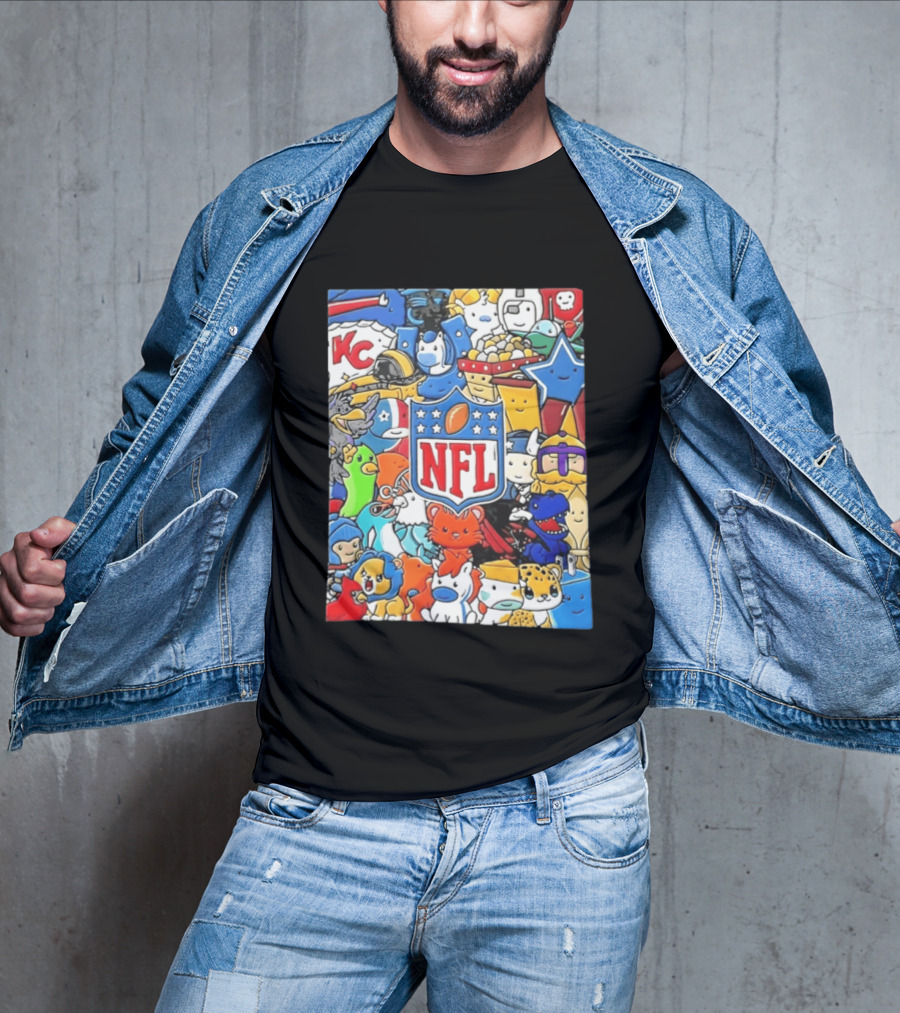 NFL KC Mascots And Football Is Officially Back 2026 T-Shirt