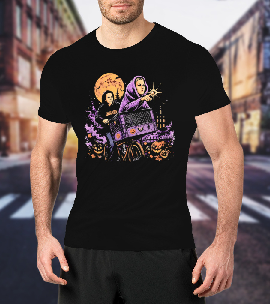 Caitlin Clark Sophie Cunningham Bicycle Halloween Movie Scene T-Shirt