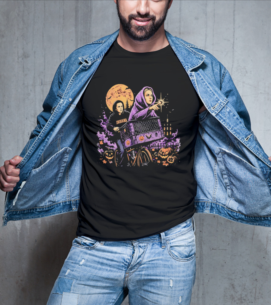 Caitlin Clark Sophie Cunningham Bicycle Halloween Movie Scene T-Shirt