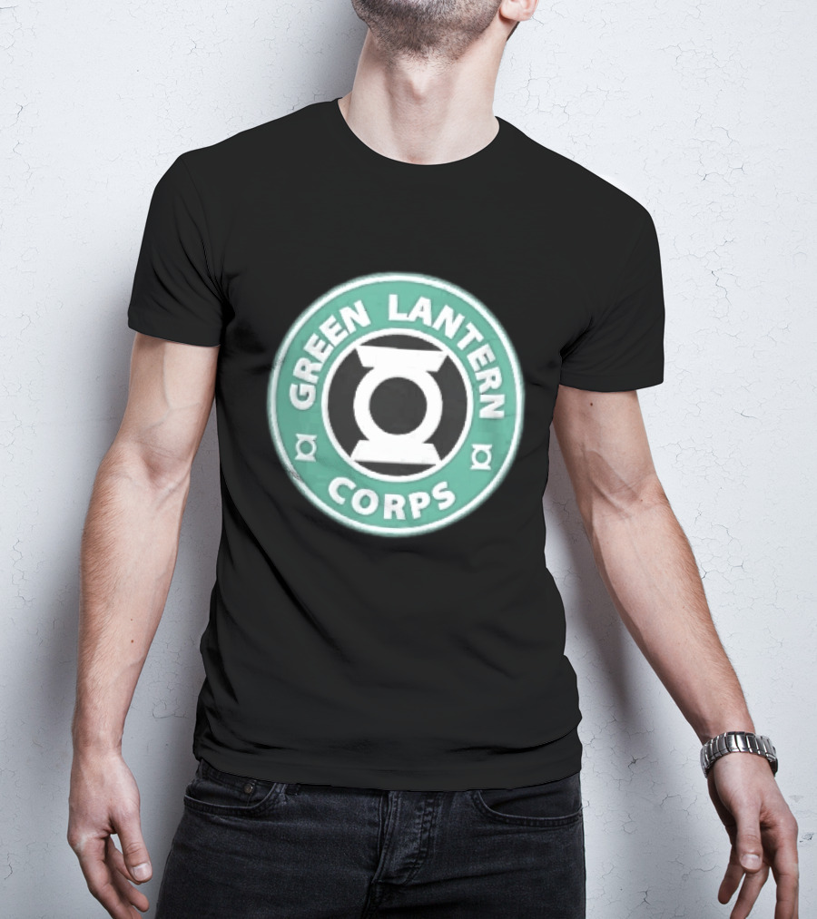 Green Lantern Corps Circular Coffee Power Ring T-Shirt