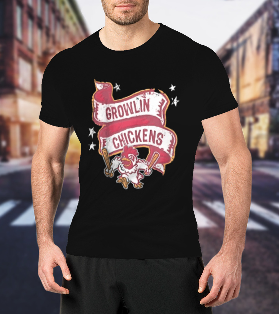 Growlin Chickens Northwest Arkansas Naturals Baseball MiLB Mascot Team Banner T-Shirt