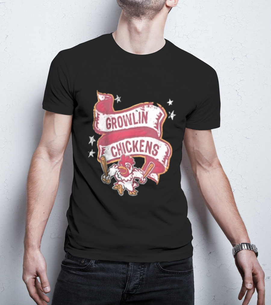 Growlin Chickens Northwest Arkansas Naturals Baseball MiLB Mascot Team Banner T-Shirt