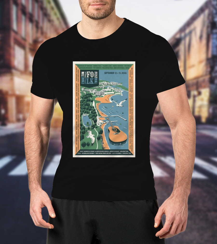 Evans Folk Festival 2026 Concert September 12 13 Trampled By Turtles Valerie June Folk Trio T-Shirt