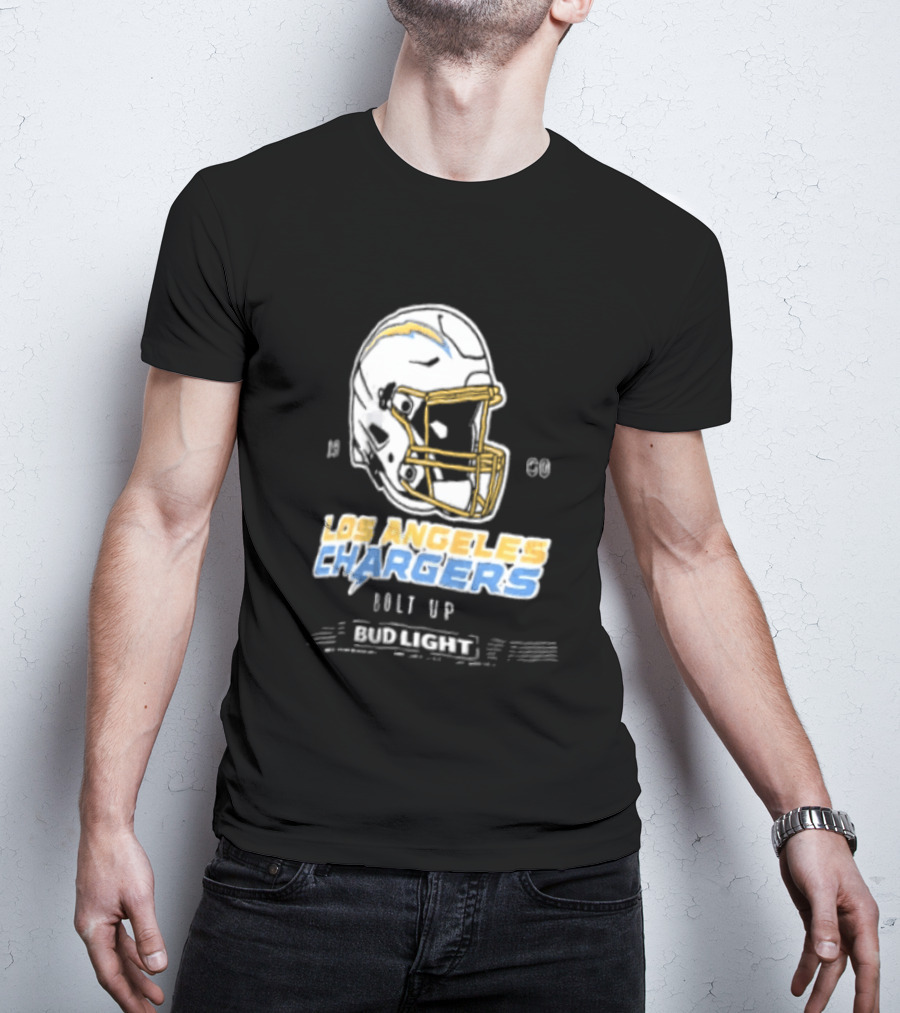Los Angeles Chargers Bolt Up Bud Light Football 1960 T-Shirt