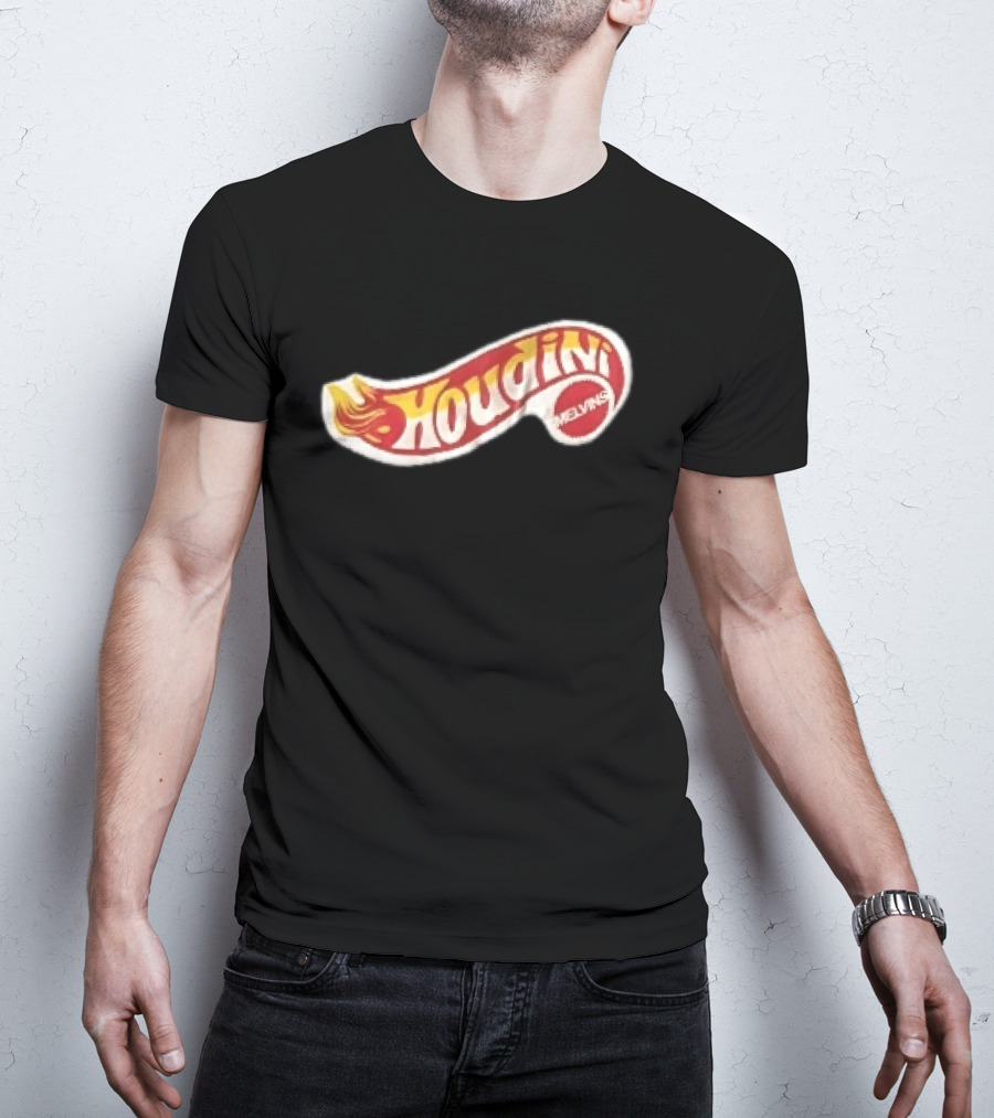 Melvins Houdini Red Yellow Flame Racing Toy Swoosh T-Shirt