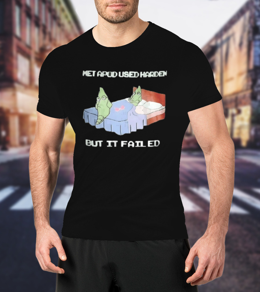 Metapod Used Harden But It Failed Cartoon Sad Characters In Bed T-Shirt