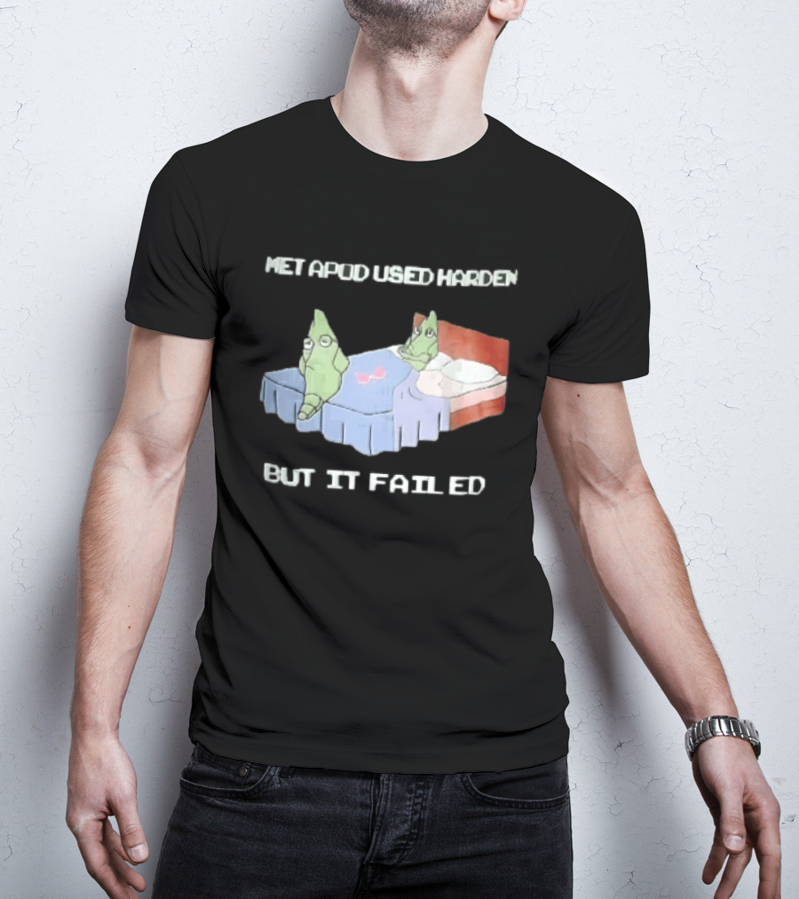 Metapod Used Harden But It Failed Cartoon Sad Characters In Bed T-Shirt