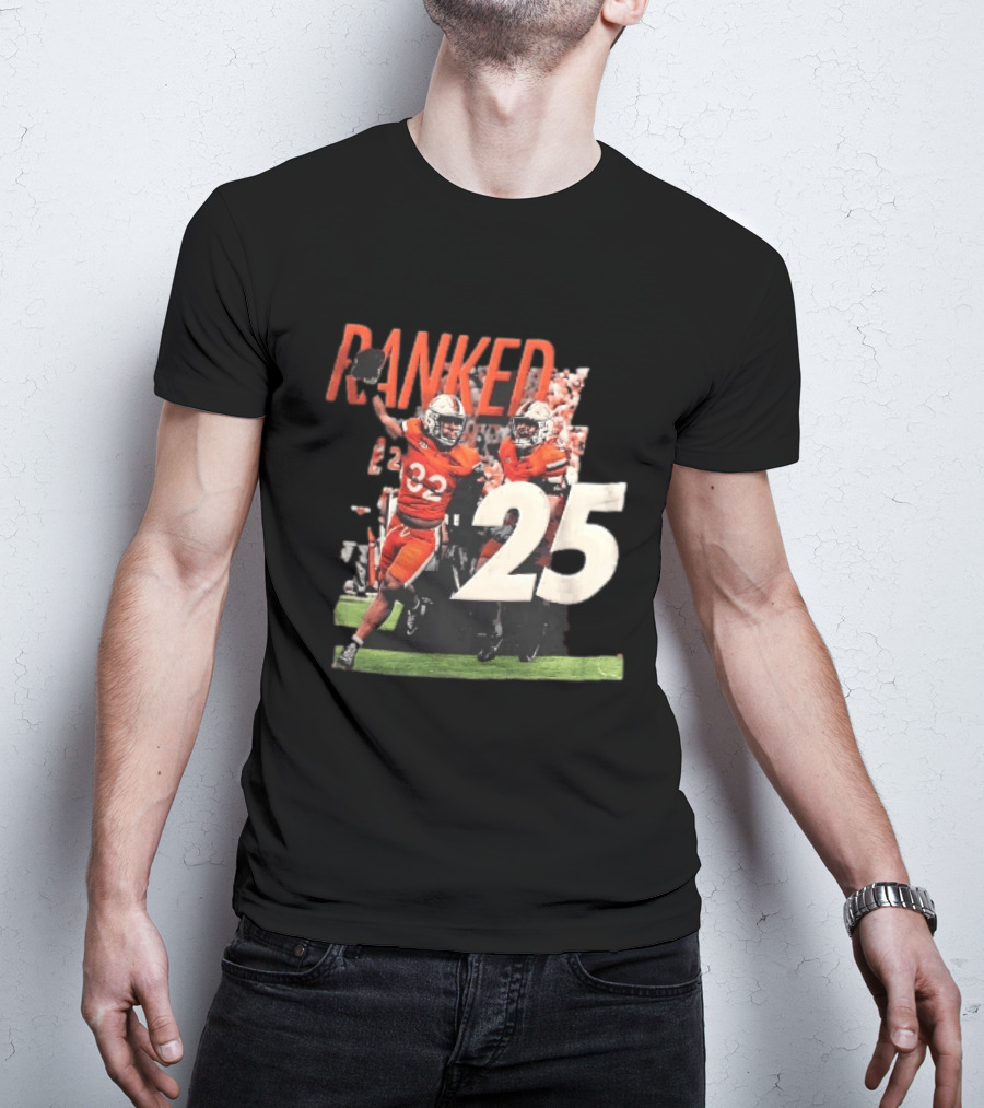 Virginia Cavaliers NCAA College Football Ranked 25 Team Players Celebration T-Shirt