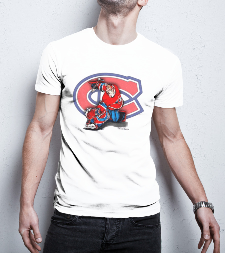 Montreal Canadiens Mathieu Garon NHL Hockey Goalie Player Image T-Shirt