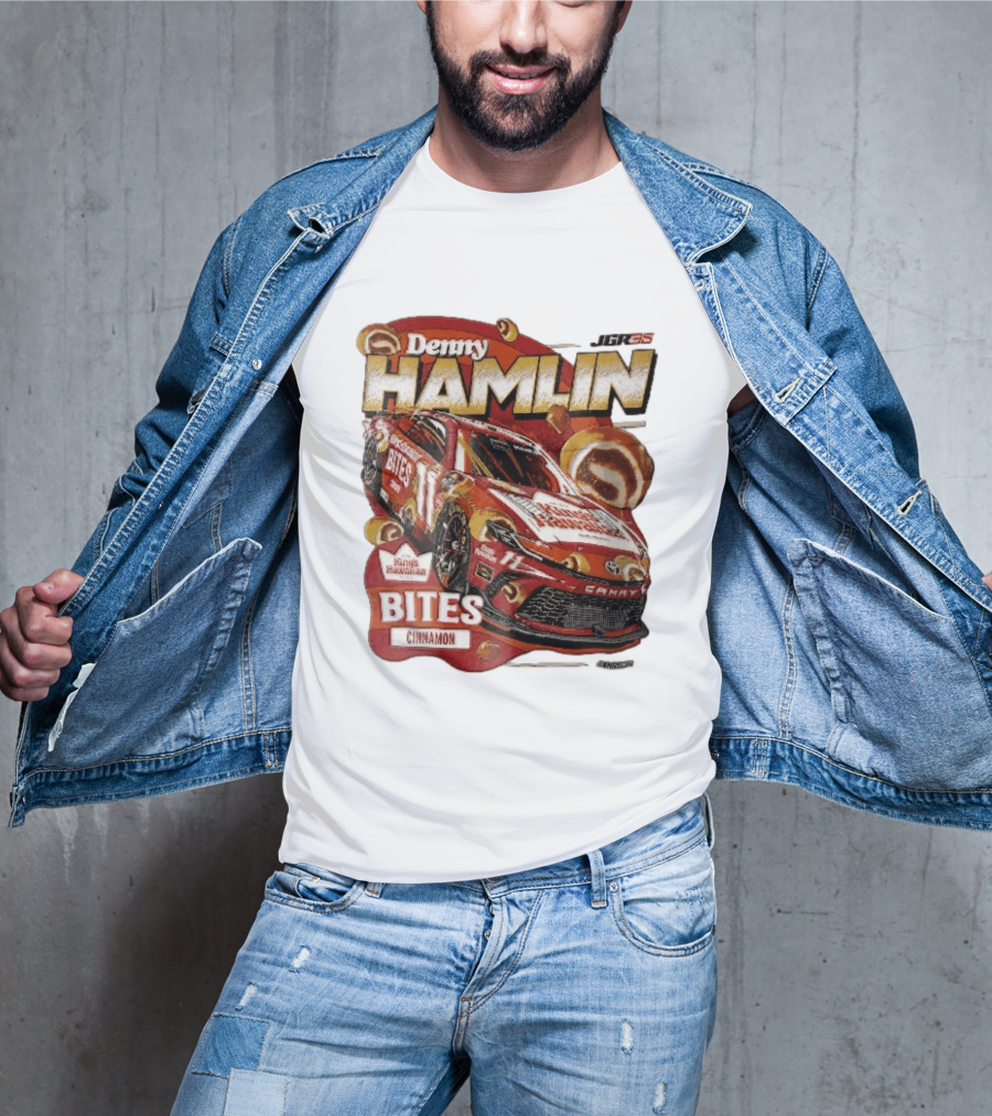Denny Hamlin JGR 11 NASCAR King's Hawaiian Bites Cinnamon Red Camry Race Car T-Shirt