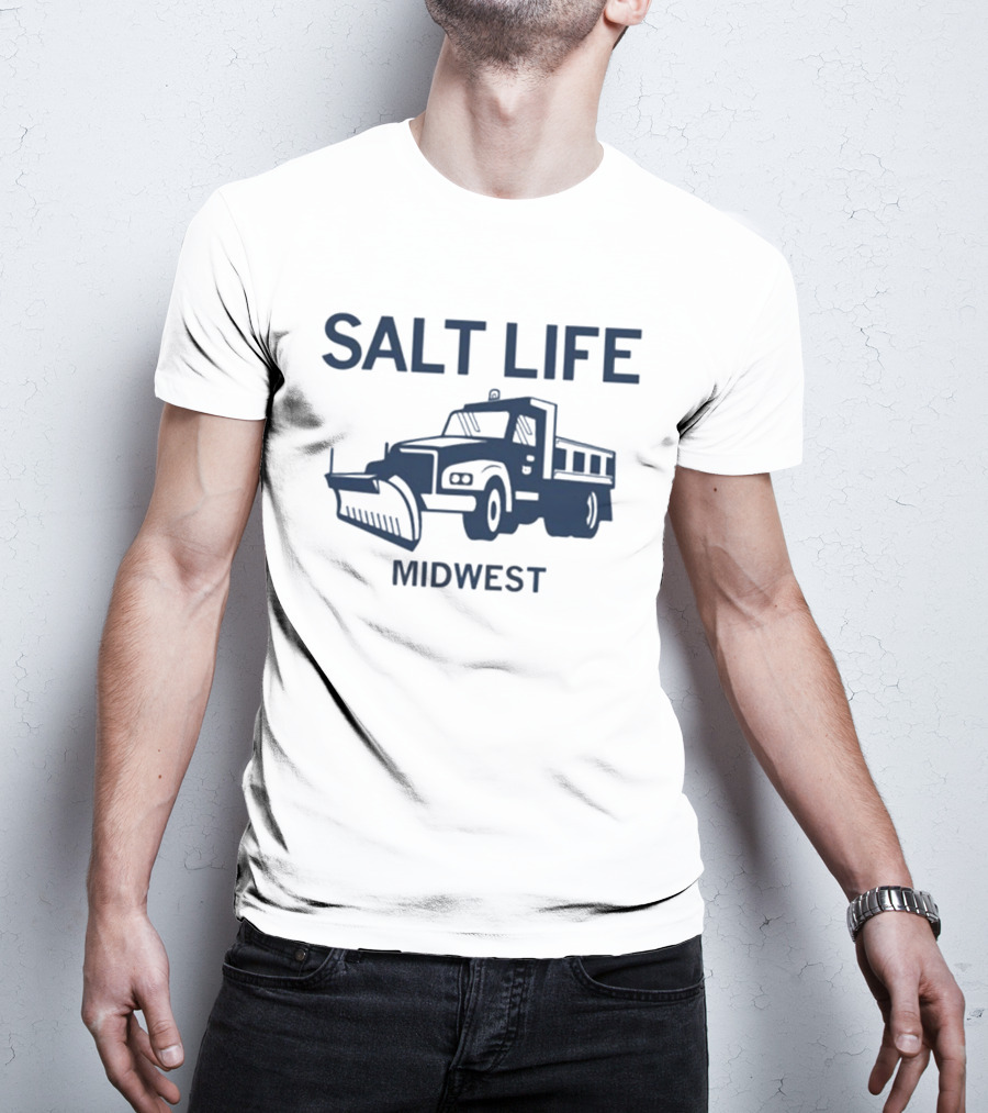 Salt Life Midwest Snow Plow Truck T-Shirt