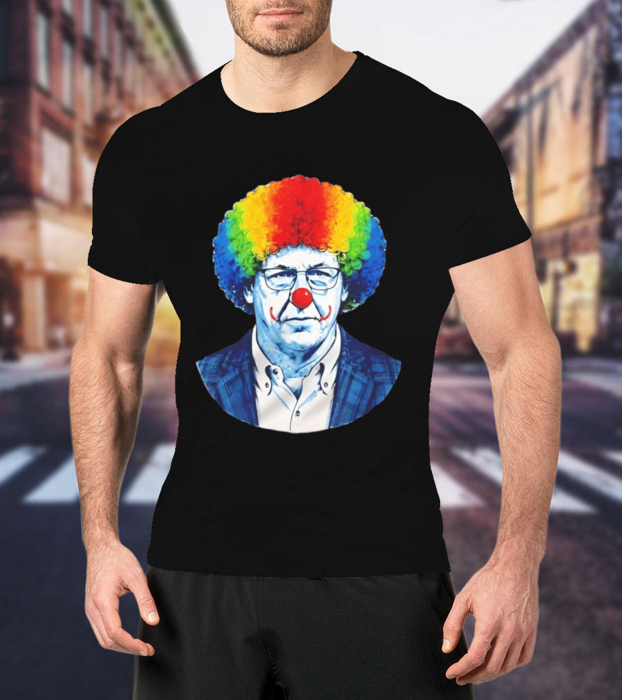 LSU Tigers Football Coach Brian Kelly Clown Red Nose Rainbow Wig T-Shirt