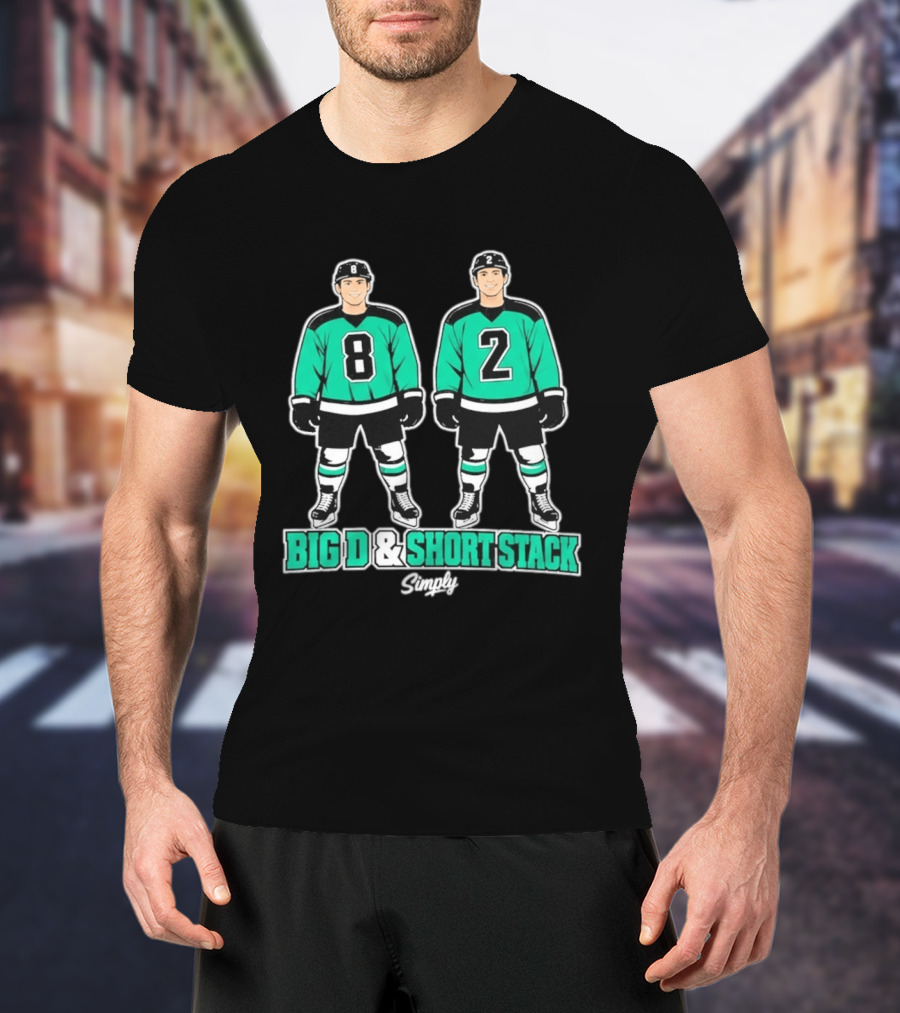 Bryan Woo Big D And Short Stack Hockey Players Number 8 And 2 Simply T-Shirt