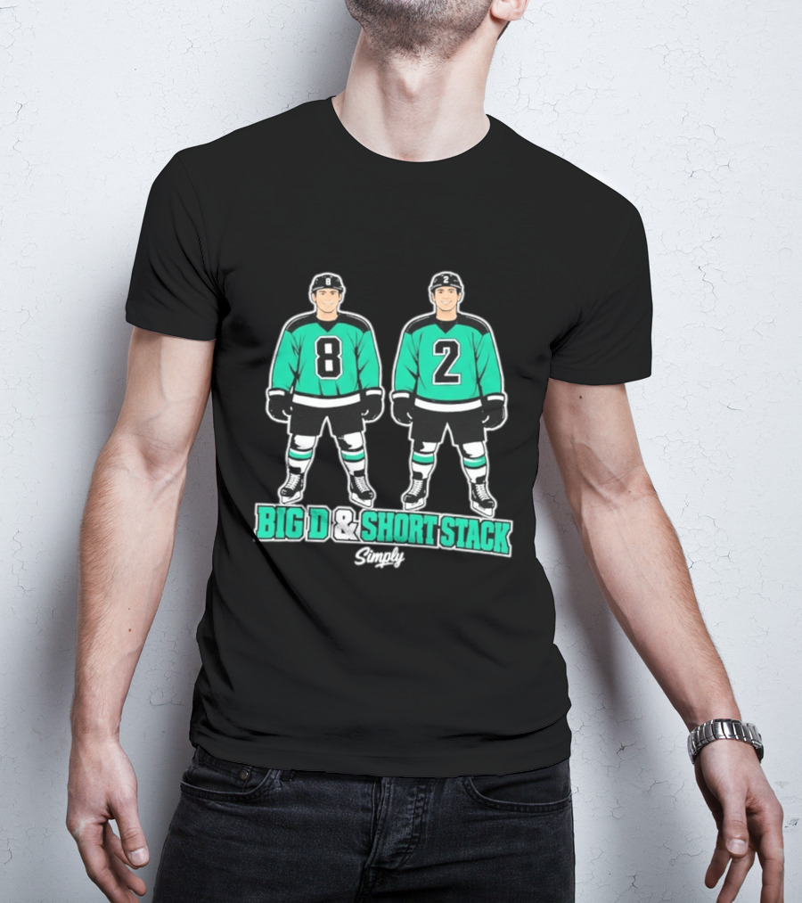 Bryan Woo Big D And Short Stack Hockey Players Number 8 And 2 Simply T-Shirt