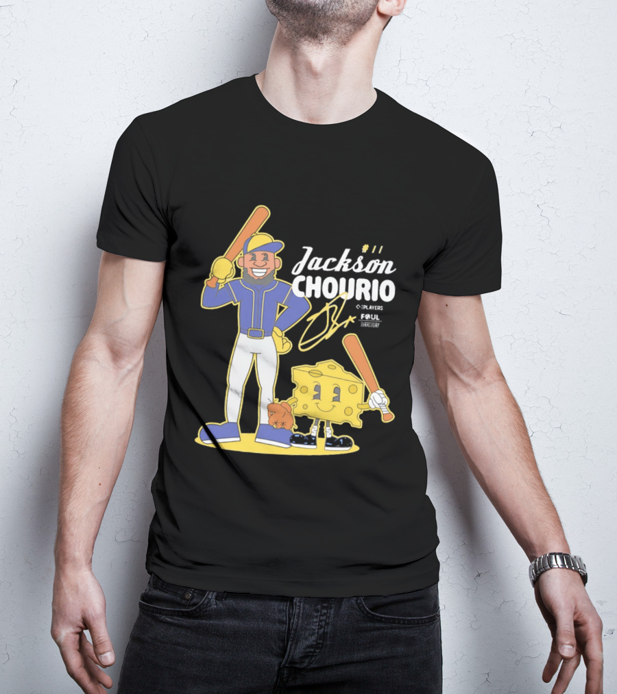 Jackson Chourio Milwaukee Brewers Player Cartoon Cheese T-Shirt