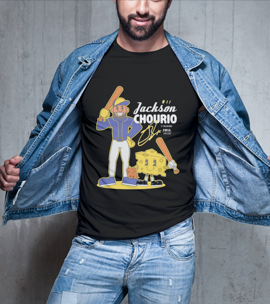 Jackson Chourio Milwaukee Brewers Player Cartoon Cheese T-Shirt