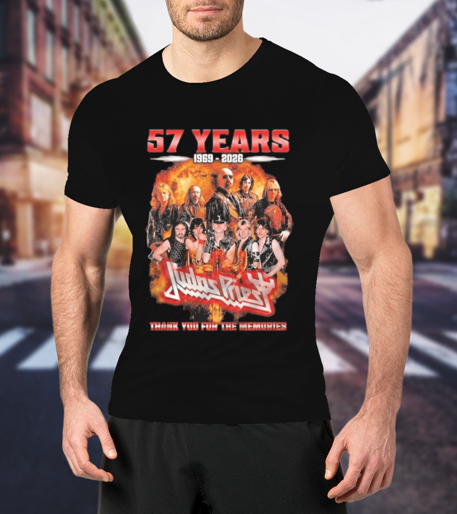 Judas Priest 57 Years 1969 2026 Thank You For The Memories T-Shirt