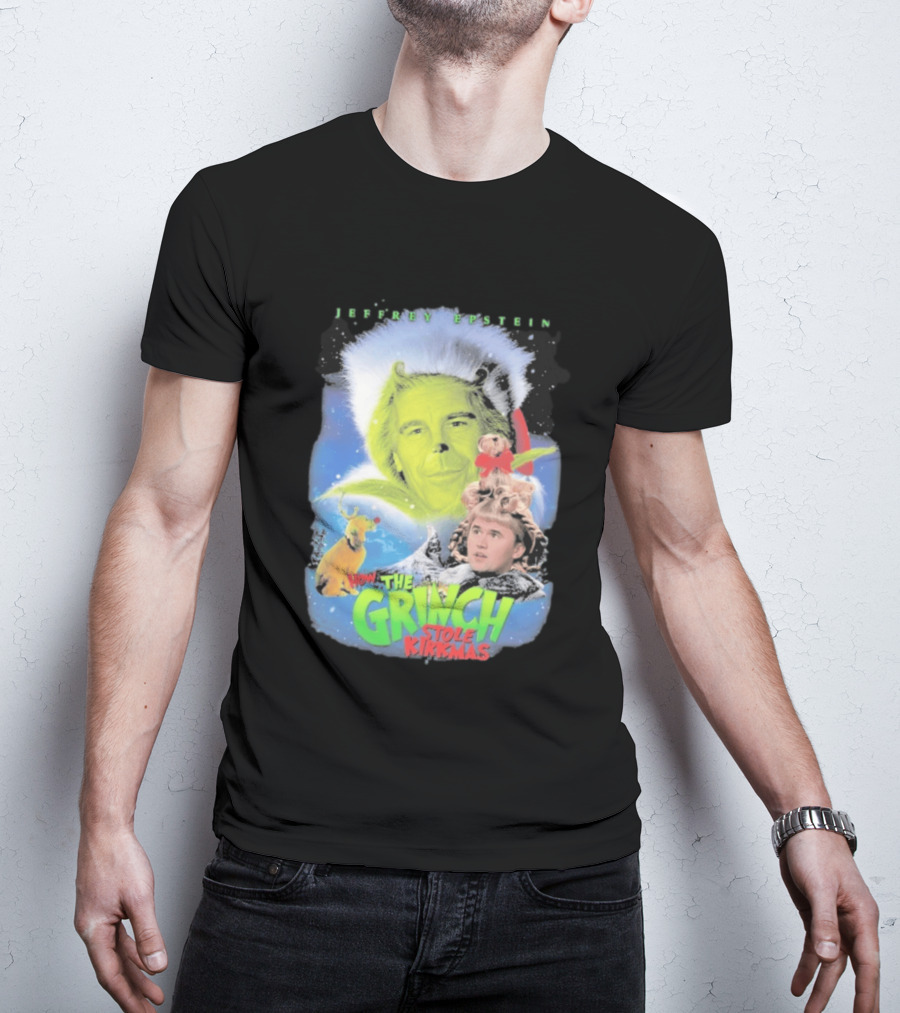 How The Grinch Stole Kirkmas Jeffrey Epstein T-Shirt