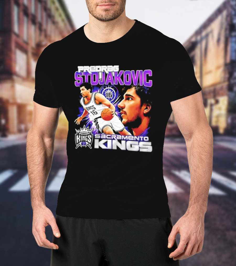 Stojakovic Sacramento Kings Basketball Legend Player NBA T-Shirt