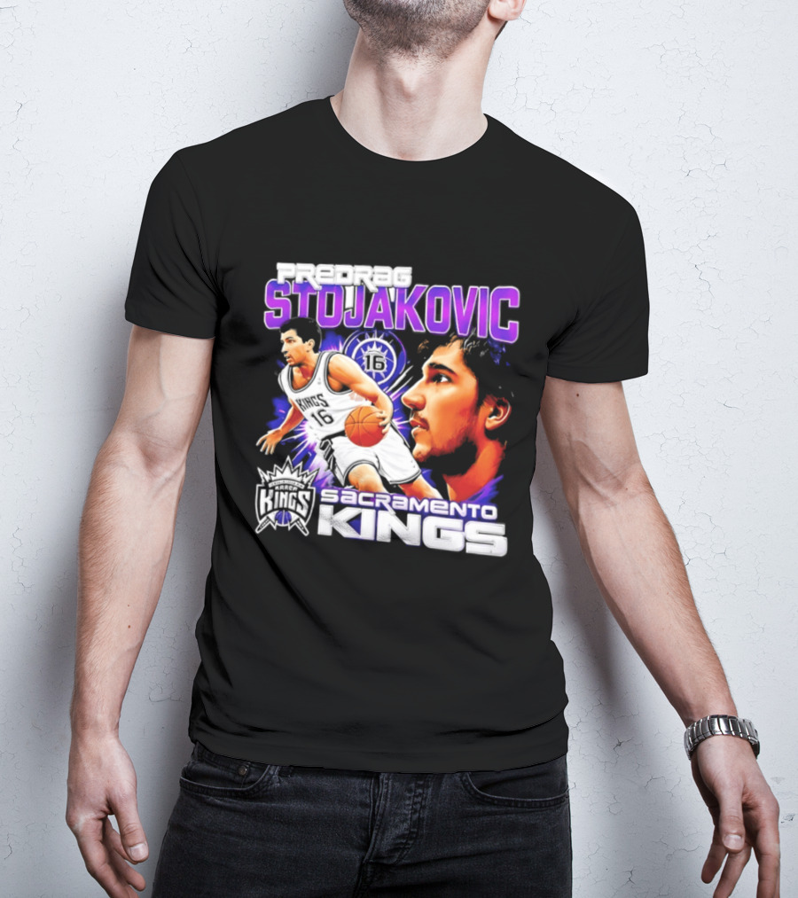 Stojakovic Sacramento Kings Basketball Legend Player NBA T-Shirt