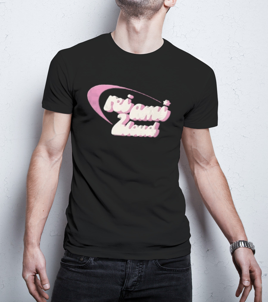 Rei Ami To Loud Pink Orbit Ring Star 3D Logo Playful T-Shirt