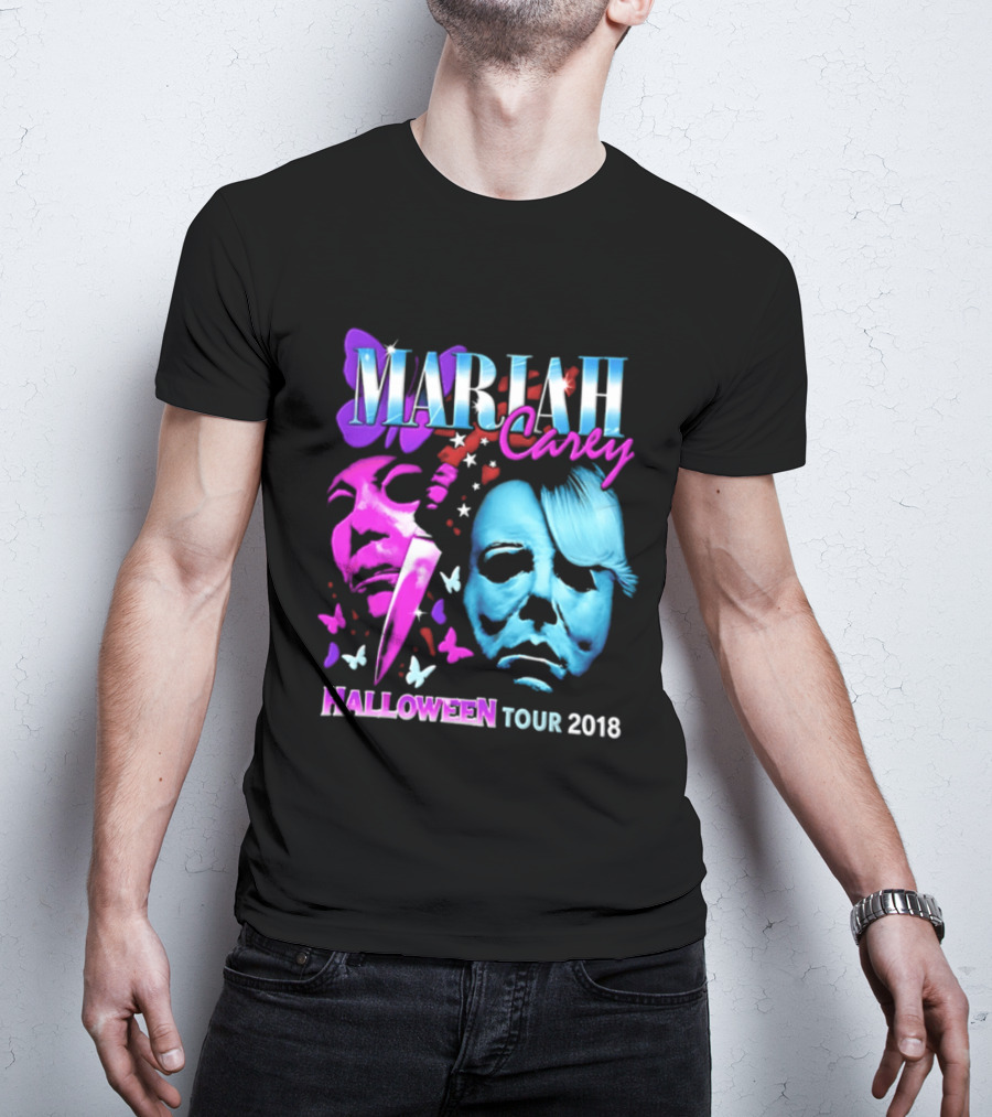 Mariah Carey Halloween Tour 2018 Pop Music Butterfly Mask Knife T-Shirt