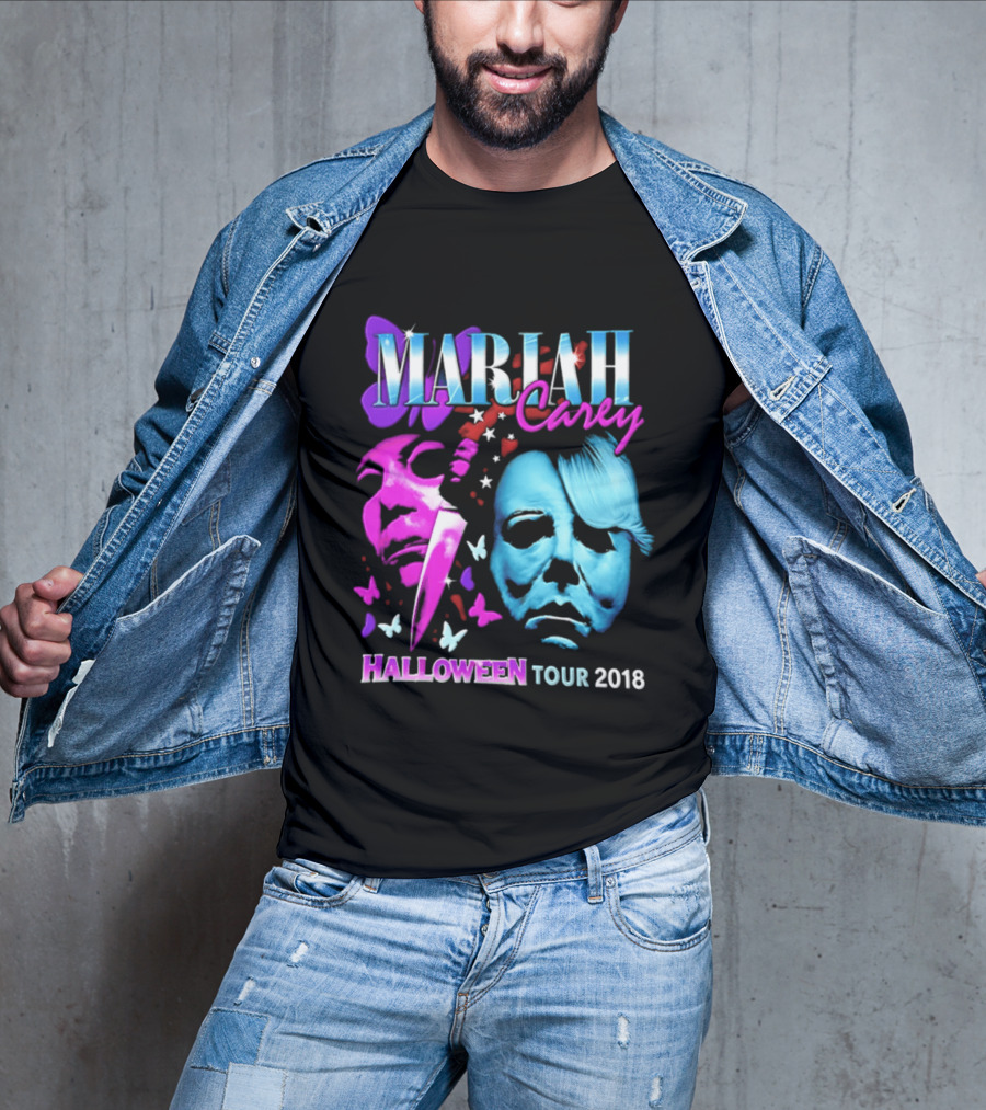 Mariah Carey Halloween Tour 2018 Pop Music Butterfly Mask Knife T-Shirt