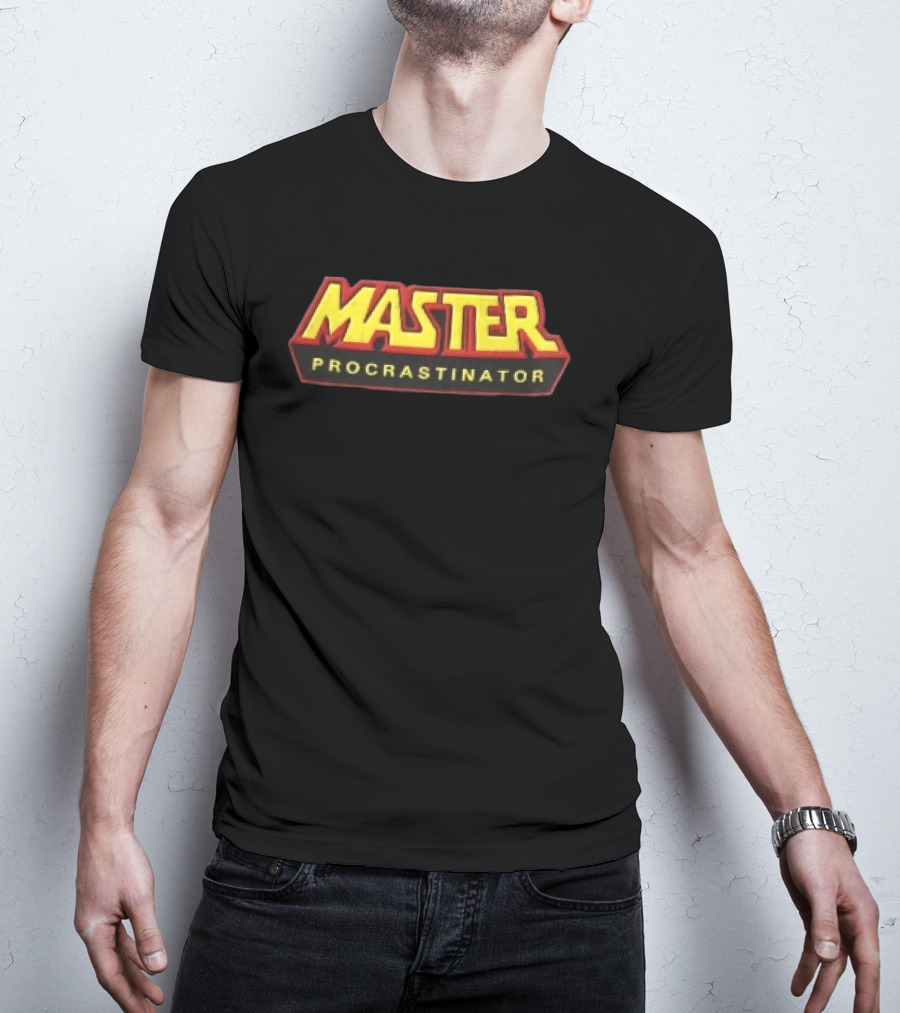 Master Procrastinator Red Yellow Retro Comic T-Shirt