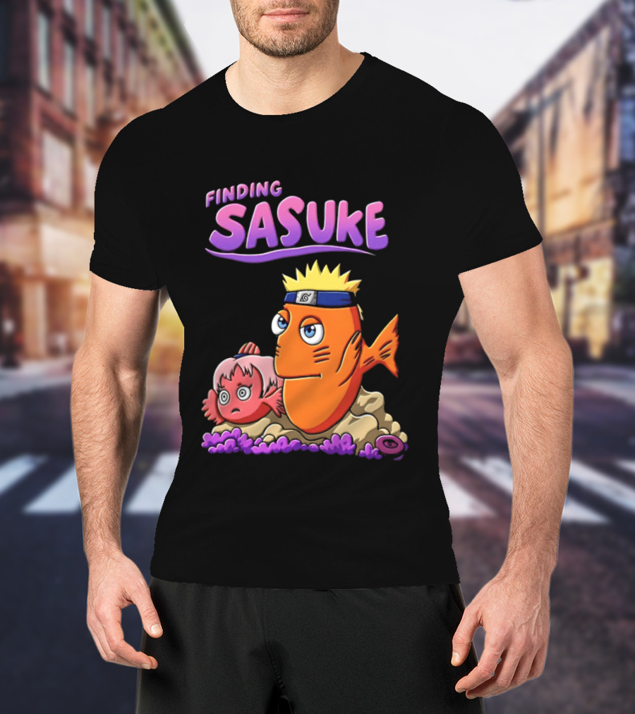 Finding Sasuke Naruto Uzumaki Sakura Haruno Anime Series T-Shirt