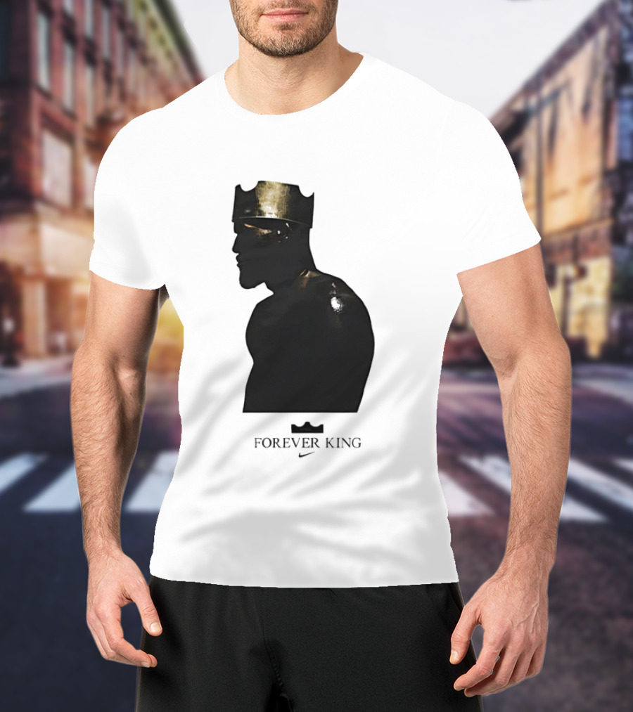 LeBron James Forever King Gold Crown Silhouette Nike T-Shirt