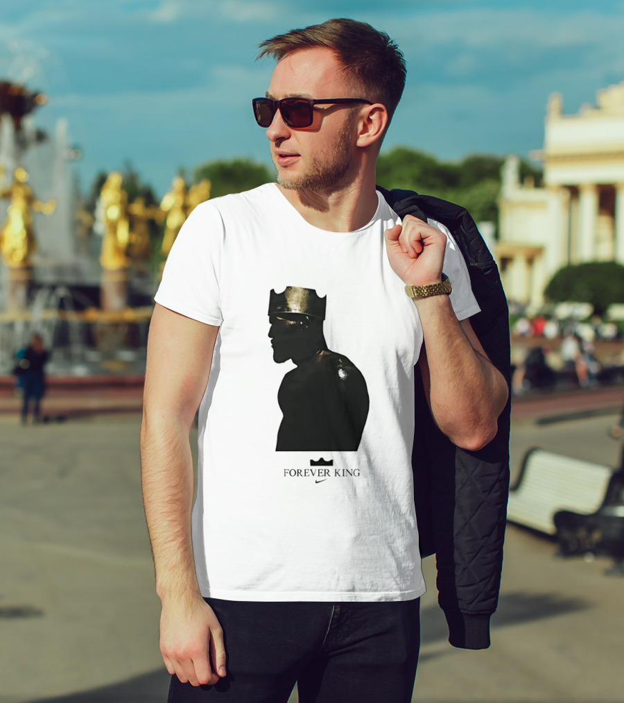 LeBron James Forever King Gold Crown Silhouette Nike T-Shirt