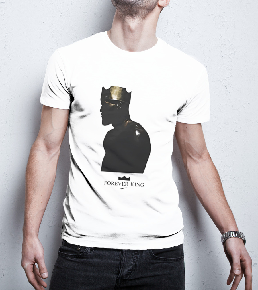 LeBron James Forever King Gold Crown Silhouette Nike T-Shirt