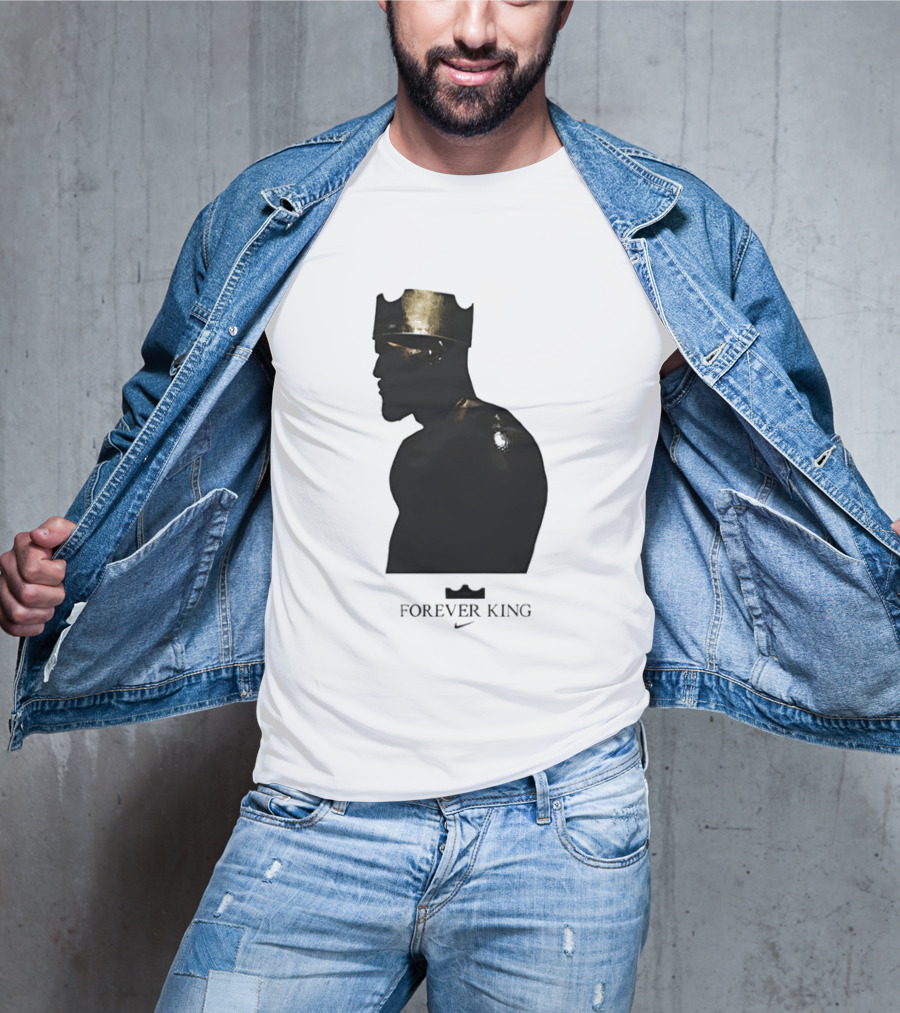 LeBron James Forever King Gold Crown Silhouette Nike T-Shirt