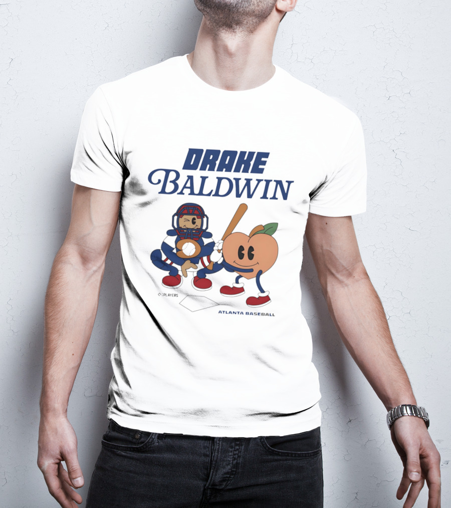Drake Baldwin Animated Players Atlanta Baseball Peachtree T-Shirt