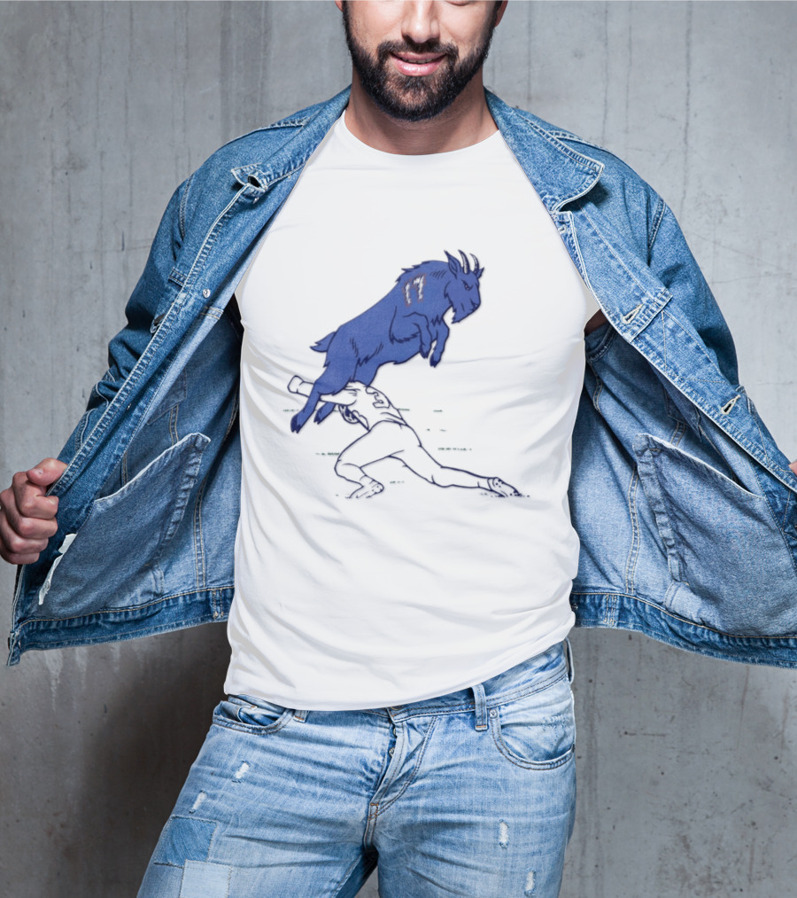 Buffalo Bills Josh Allen Goat 17 Jumping Over Defender Football Play T-Shirt