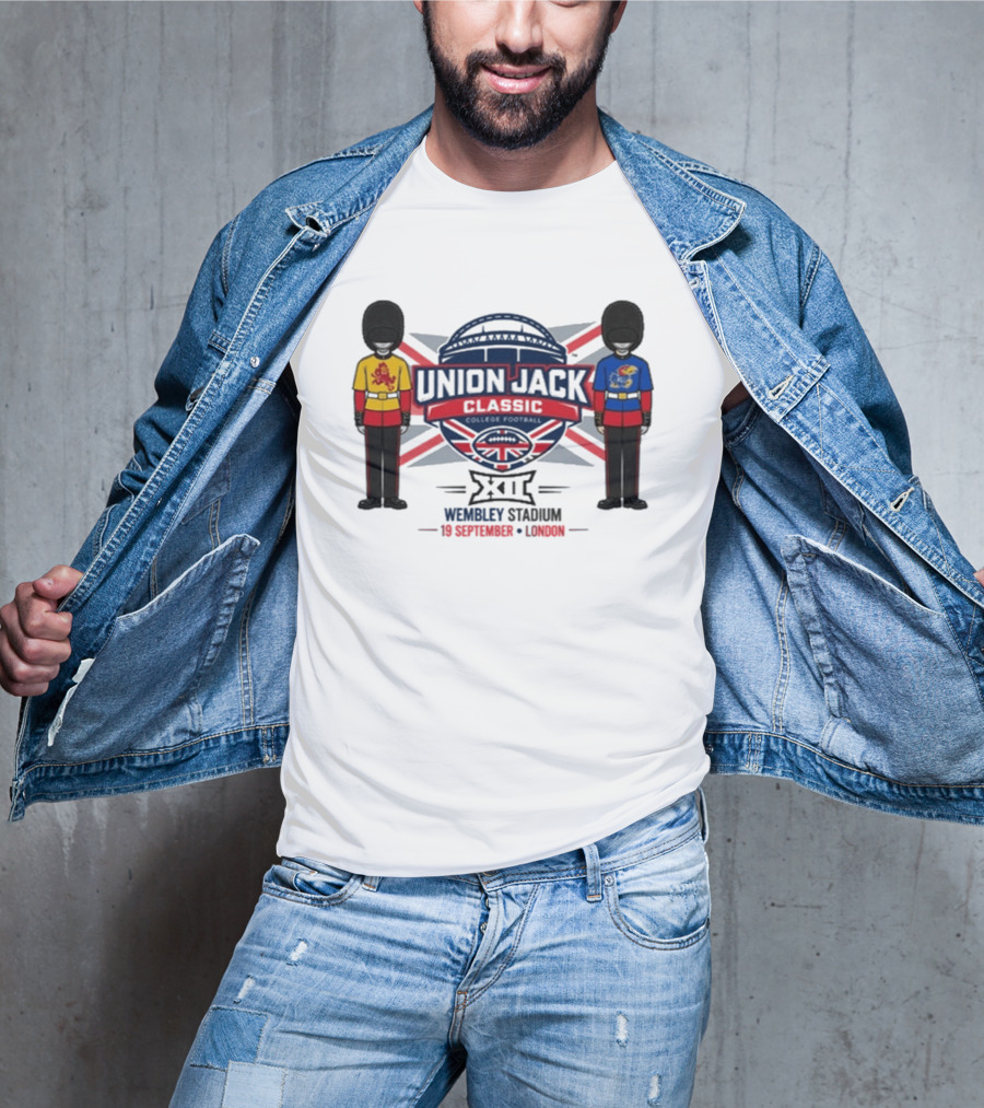 Kansas Jayhawks Vs Arizona State Union Jack Classic 2026 Wembley Stadium London 19 September T-Shirt